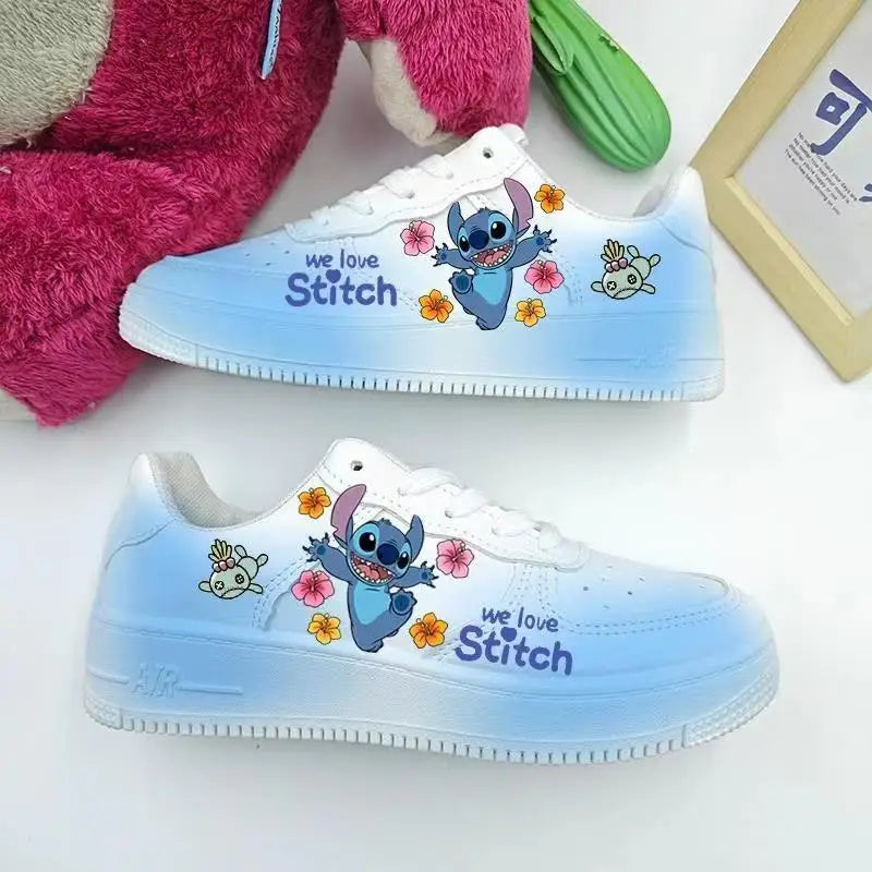 Baskets Montantes Enfant Disney Stitch - Chaussures Cartoon Légères Respirantes Casual Couple Automne