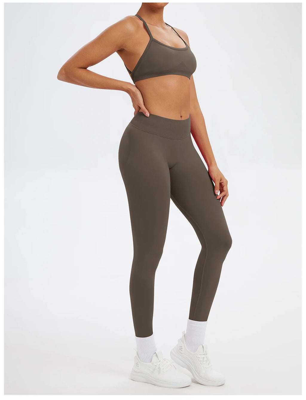 Ensemble Sport Femme 2 Pièces Sans Coutures – Top & Legging Yoga