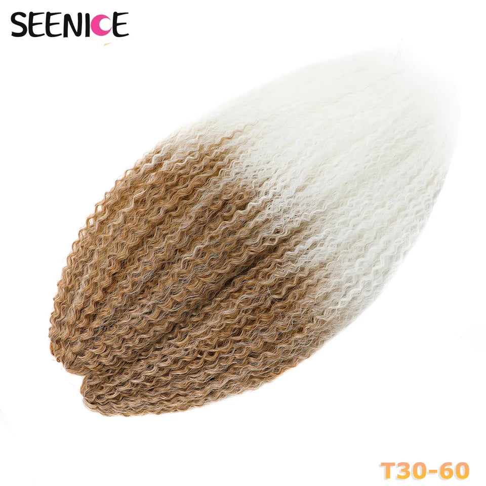 Extension Crochet Brazilian Braids Afro Curls - Mèches Tresses Synthétiques Kinky Curly Africaines Ombré Rose pour Femmes