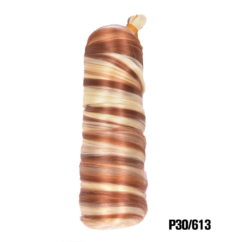 Extension Tresses French Curls Pré-Étirées - Mèches Synthétiques Loose Wave Spiral Curl Haute Température Ombré