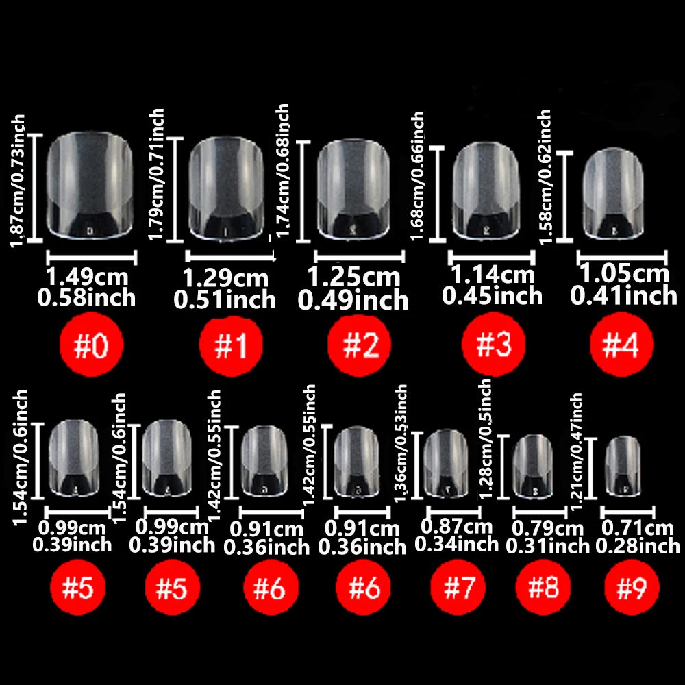 Lot 240pcs Capsules Ongles Amande Courtes - Gel Doux Pré-Formées Acrylique Semi-Mat Couverture Complète Transparent Gelly Press On