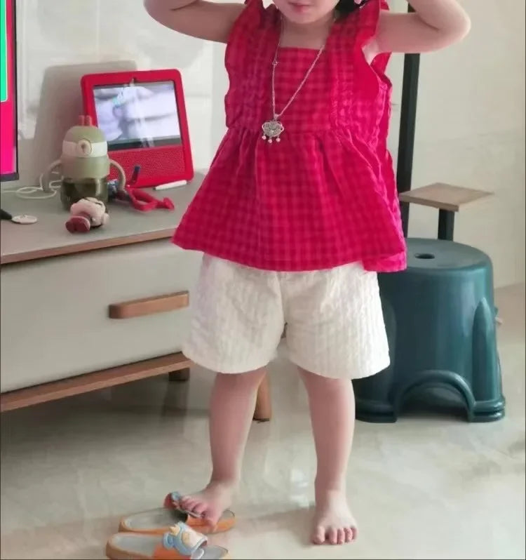 Ensemble 2 pièces fille été - Débardeur + Short uni