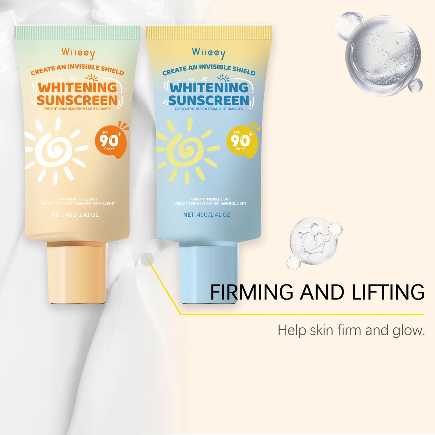 Crème Solaire Enfant SPF 50 - Lot de 2 Légère Hydratante Visage & Corpsu