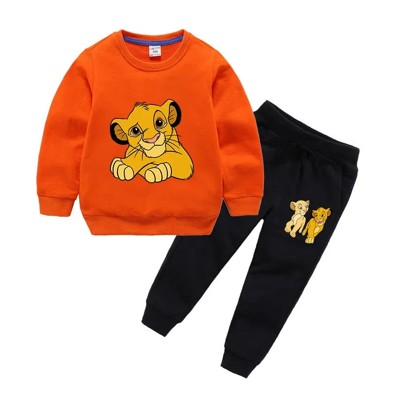 Ensemble 2 Pièces Garçon Le Roi Lion - Sweat + Pantalon Survêtement - Automne Sport