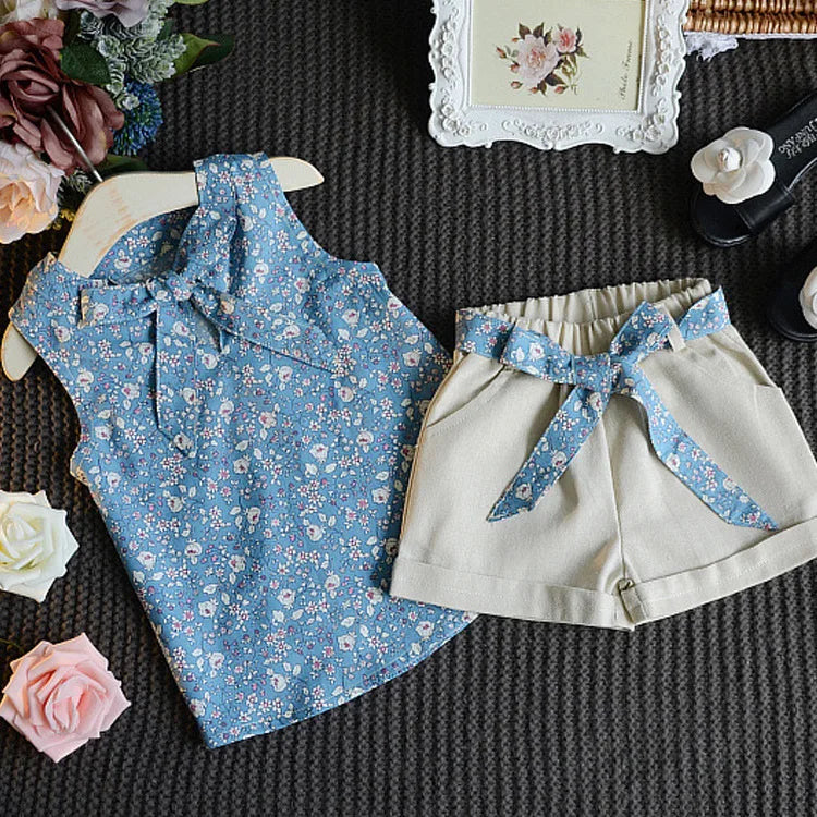 Ensemble 2 pièces bébé fille été - Débardeur + Short