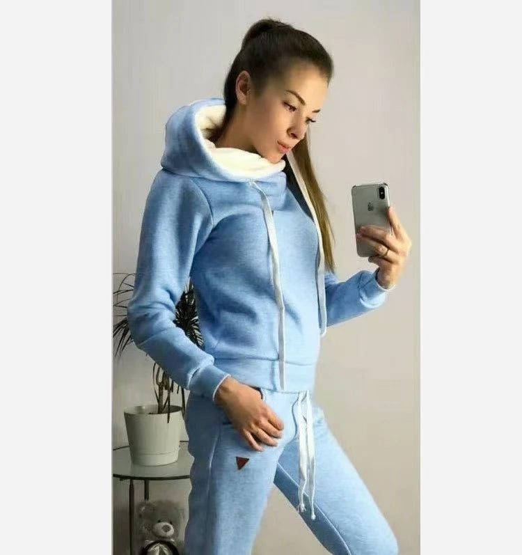 Ensemble Jogging Femme 2 Pièces - Sweat à Capuche et Pantalon Confort