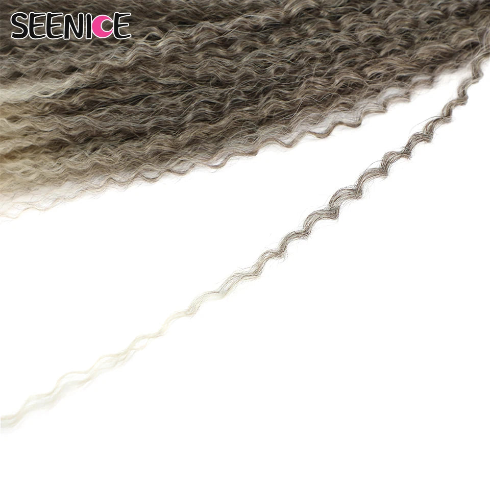 Extension Crochet Brazilian Braids Afro Curls - Mèches Tresses Synthétiques Kinky Curly Africaines Ombré Rose pour Femmes