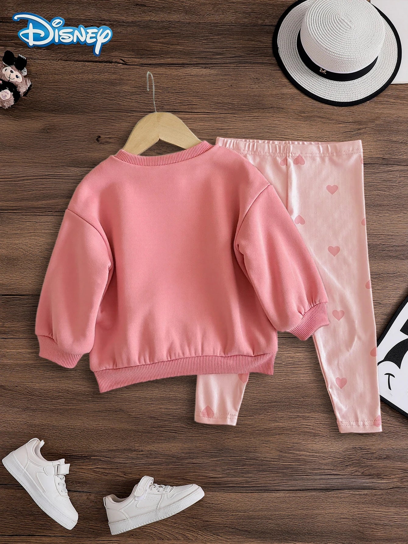 Ensemble Bébé Fille Mickey Mouse Disney - Sweat Cœurs + Pantalon Minnie Automne Hiver 18-24 Mois