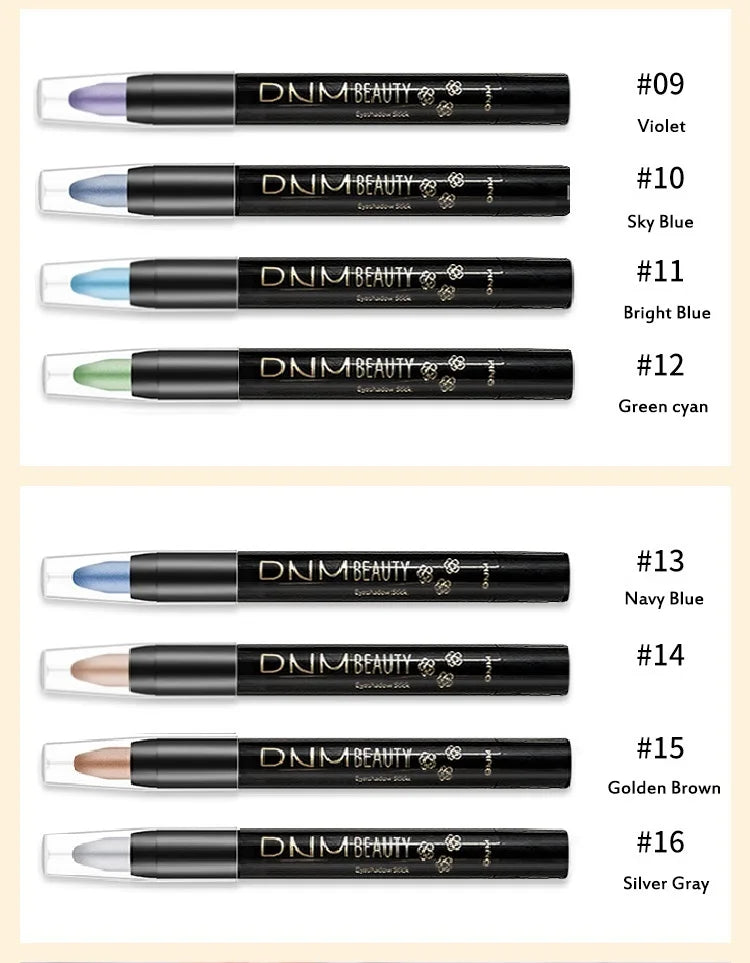 Lot 16 Crayons Fard à Paupières Stick Palette Yeux Nacré Highlighter Crayon Coin Interne Illuminateur Été Voyage