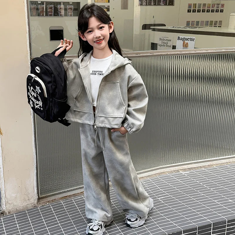 Ensemble Sport Fille Tie-Dye - Veste + Pantalon Ado