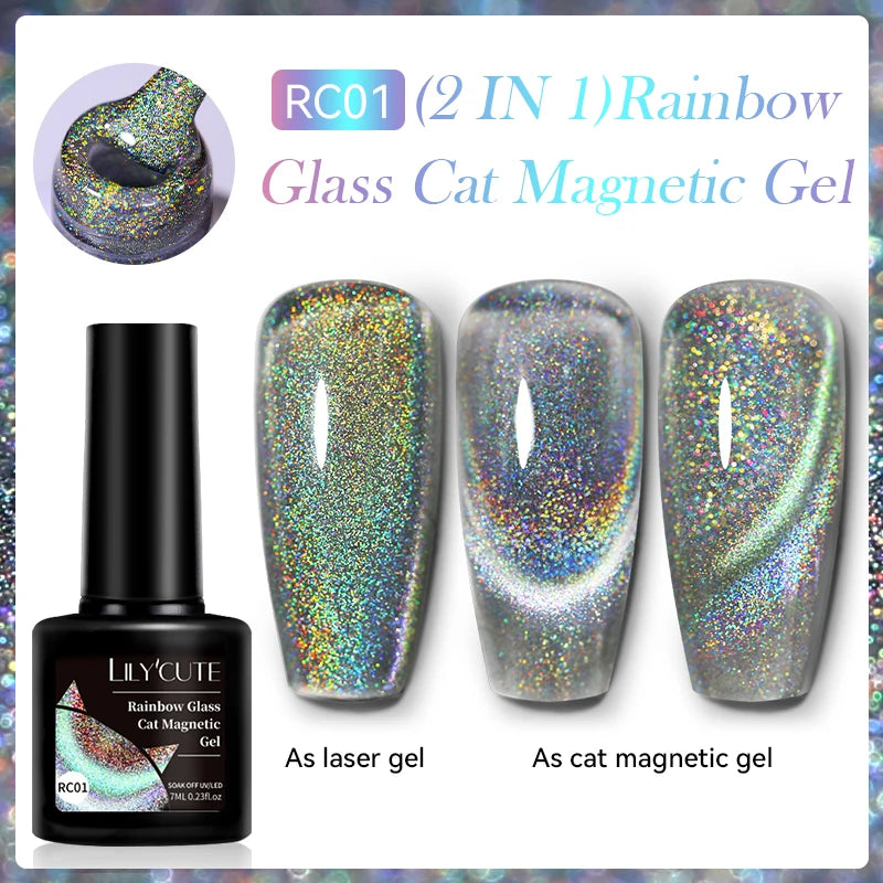 Vernis Gel Magnétique 9D Cat Eye 7ml - Effet Irisé