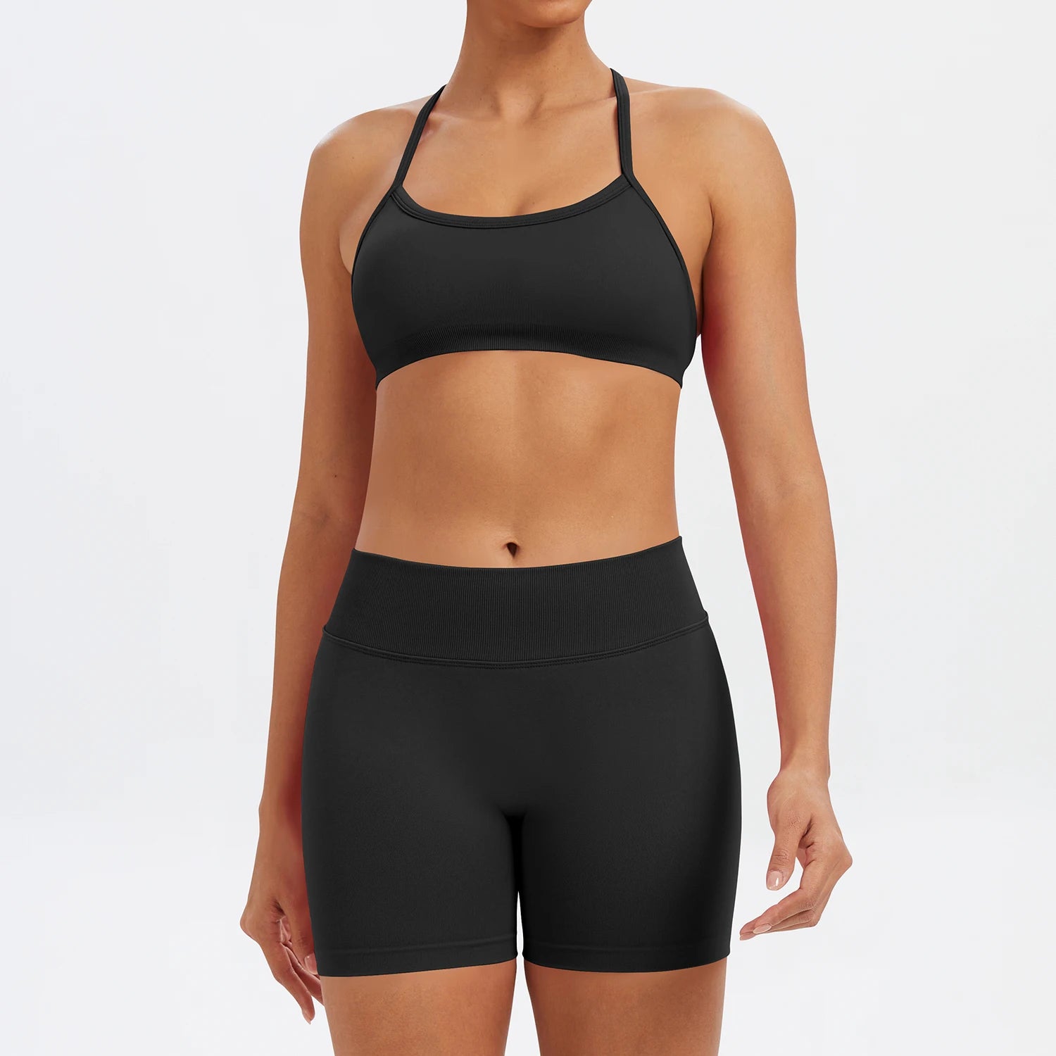 Ensemble Sport Femme 2 Pièces Sans Coutures – Top & Legging Yoga