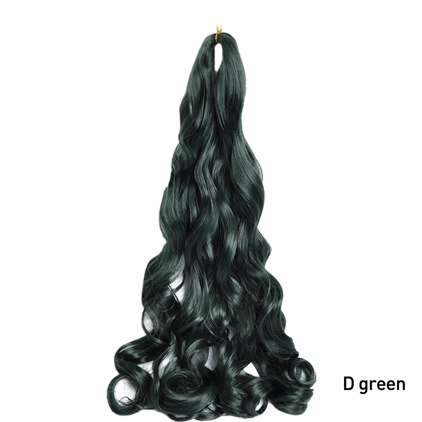 Extension Tresses French Curls Pré-Étirées - Mèches Synthétiques Loose Wave Spiral Curl Haute Température Ombré