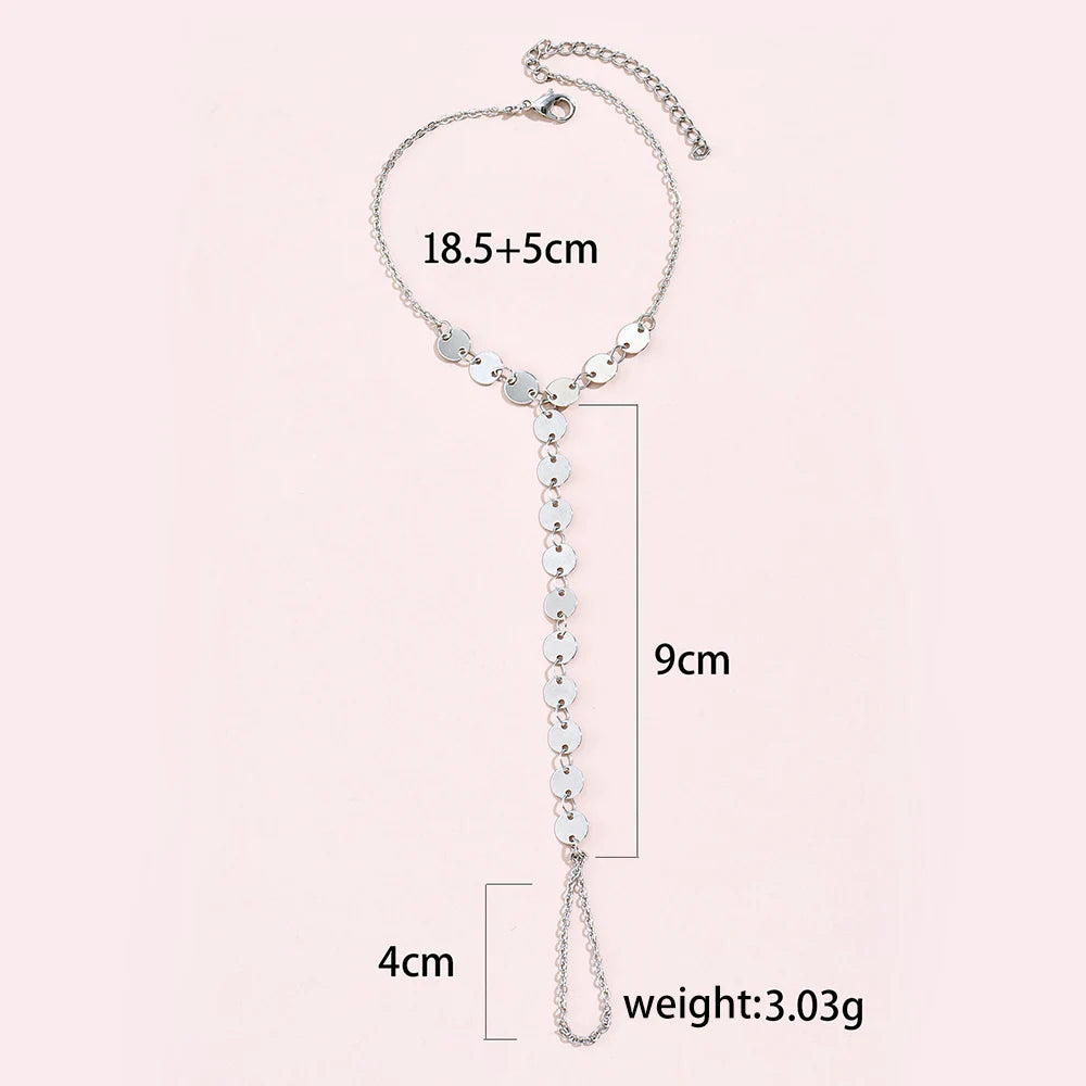 Bracelet Bague Chaîne Papillon Créatif Femme - Bijou Main Connecté Doigt Couple Cadeau