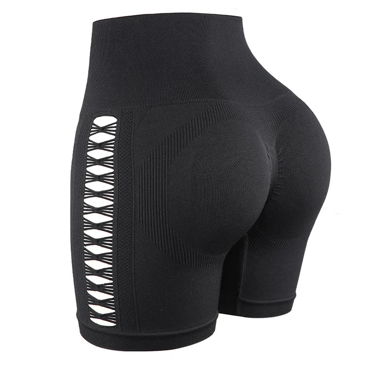 Short Yoga Ajouré Tie-Dye Taille Haute Femme - Sexy