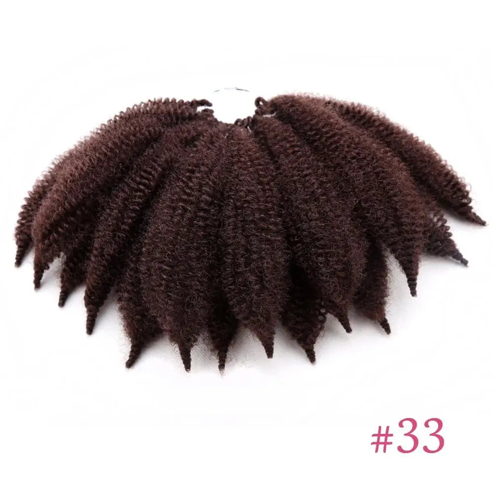 Extension Tresses Marley Braids 8 Pouces - Mèches Crochet Synthétiques Afro Kinky Twist Douces Curl Locks