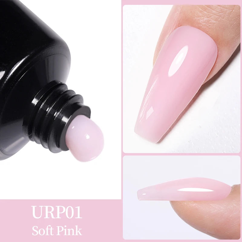 Gel Extension Ongles UR SUGAR 15ml - Soak Off UV LED Acrylique Cristal Blanc Transparent Nude Vernis Gel UV Construction