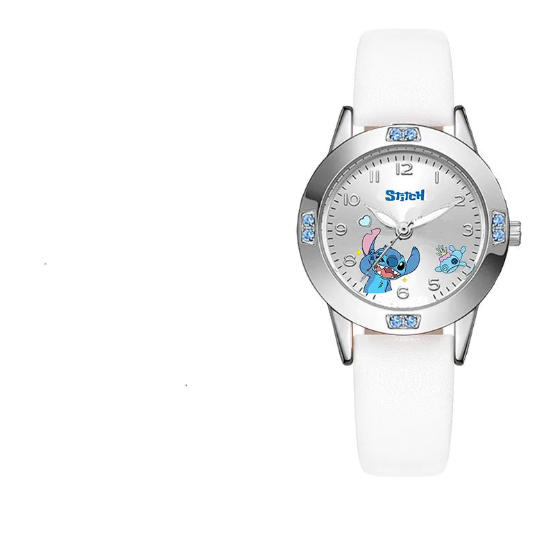 Montre Enfant Disney Stitch Diamant - Quartz Lilo & Stitch Anime Accessoire Cadeau Anniversaire