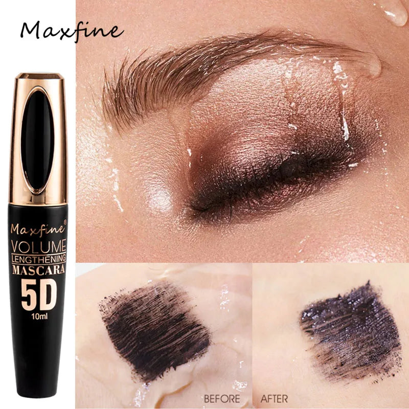 Mascara 5D Soie Regard Intense - Waterproof Volumateur Allongeant Noir Intense Longue Tenue Anti-Paquets