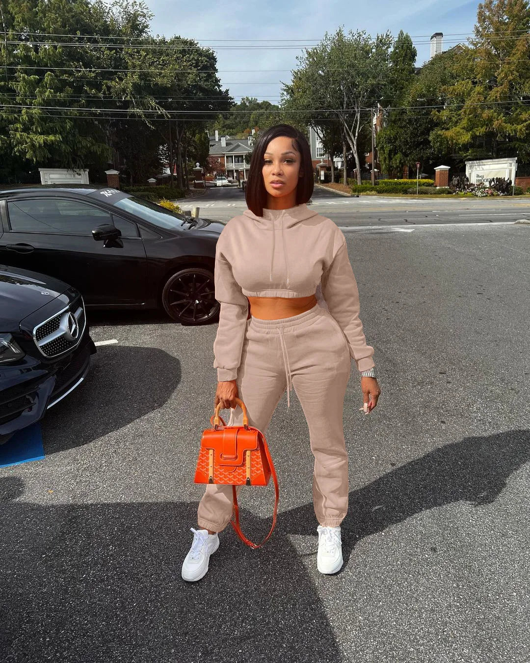 Ensemble Sportswear Femme 2 Pièces - Sweat Workout Pantalon Jogging Fitness