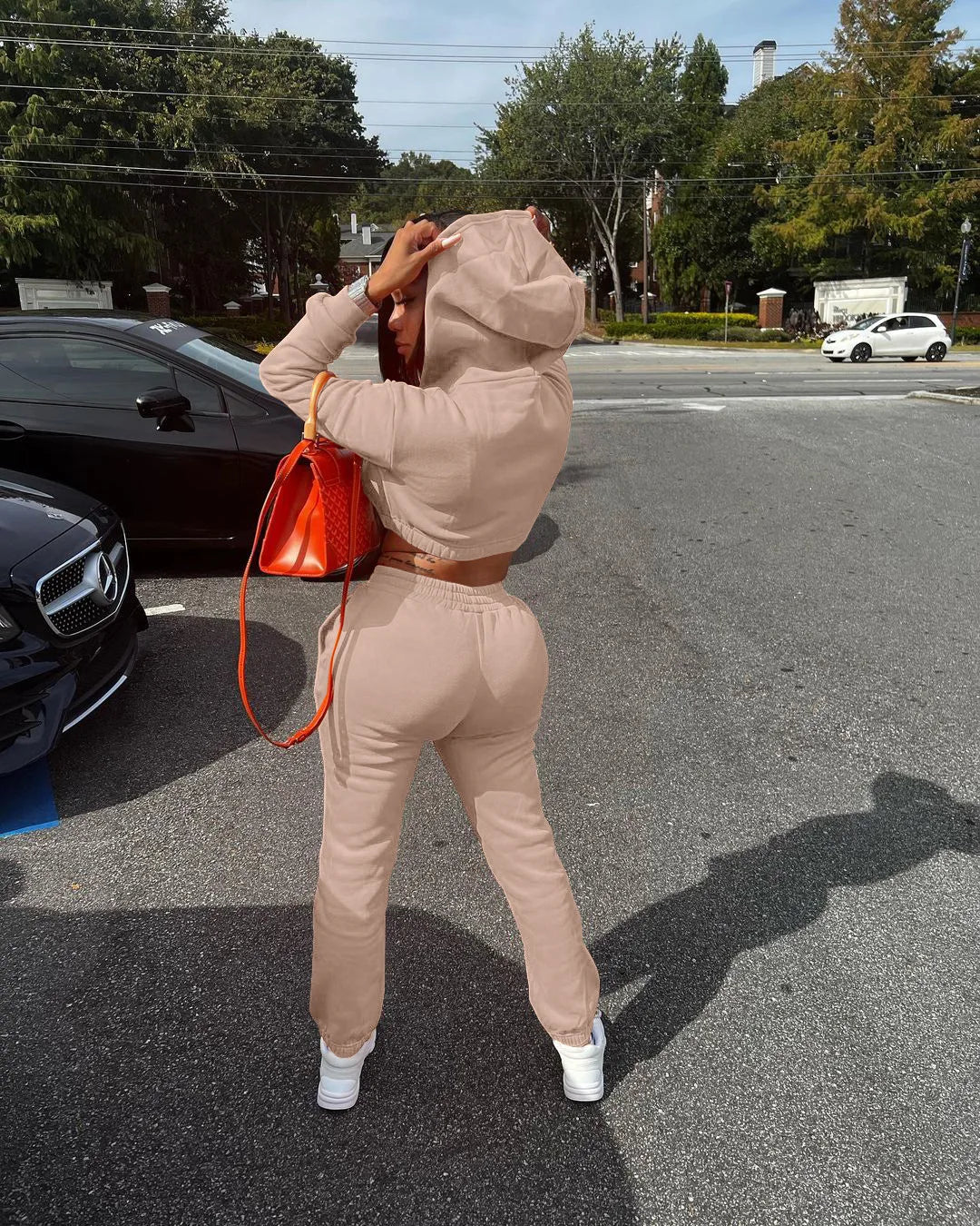 Ensemble Sportswear Femme 2 Pièces - Sweat Workout Pantalon Jogging Fitness