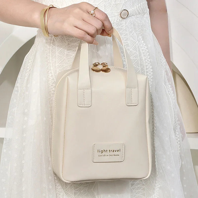 Sac de Maquillage de Voyage Portable Grande Capacité Organisateur Cosmétique Haut de Gamme Trousse de Toilette Élégante pour Cosmétiques