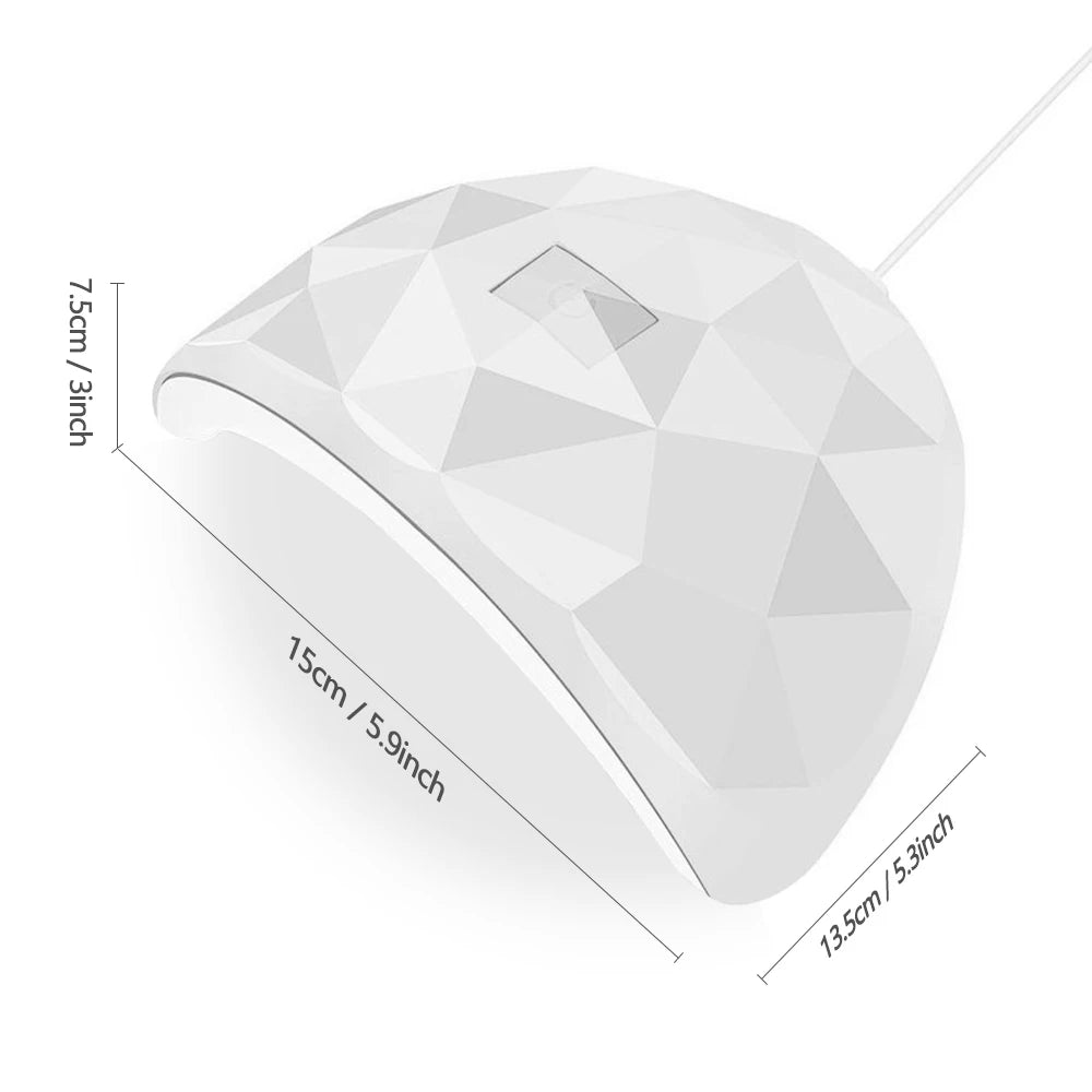 Lampe UV LED Ongles LULAA - Séchage Gel Polish 3 Modes Minuterie Détection Automatique Maison Salon