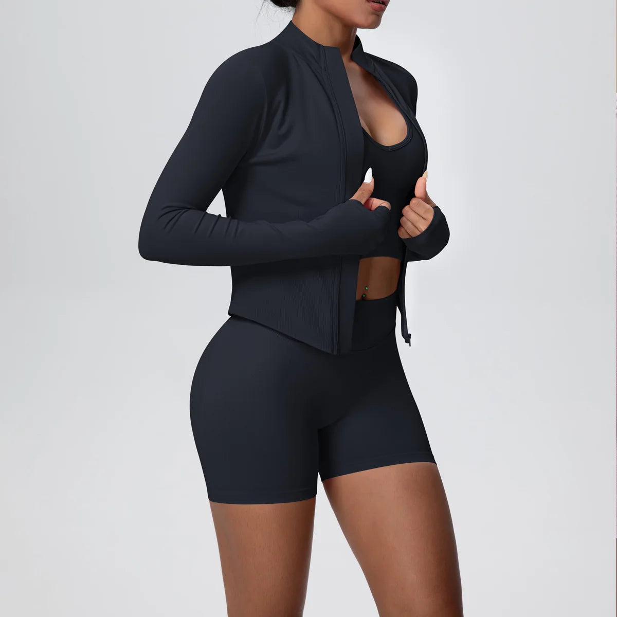 Ensemble Sport Femme 3 Pièces Sans Coutures – Yoga & Fitness