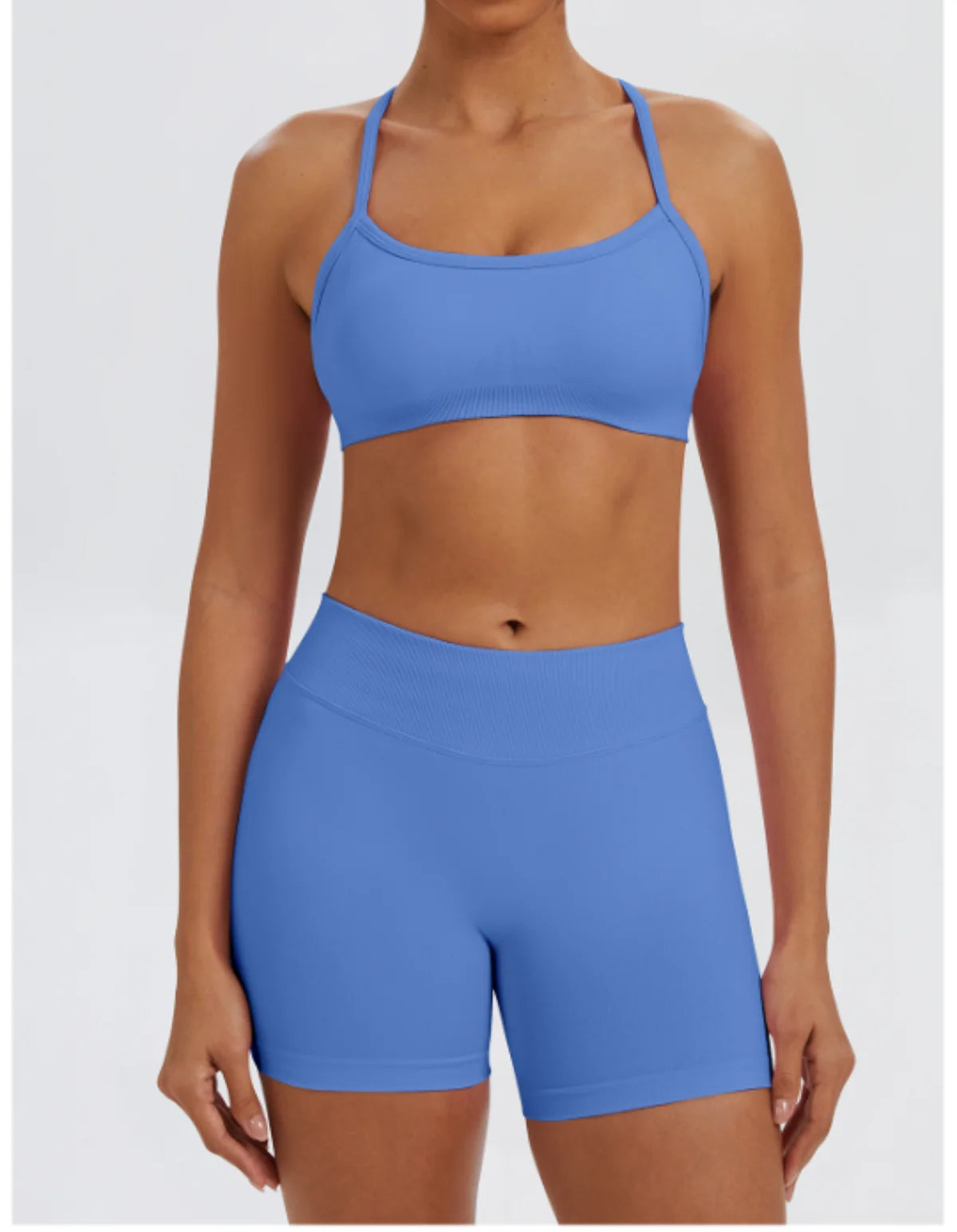 Ensemble Sport Femme 2 Pièces Sans Coutures – Top & Legging Yoga
