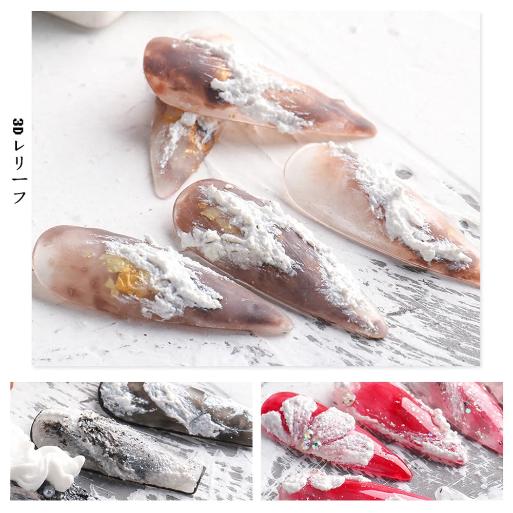 Gel Plâtre Ongles Accessoires Manucure Nail Art Vernis Décoration 3D Texture Sable Gypse Gel Polish Laque