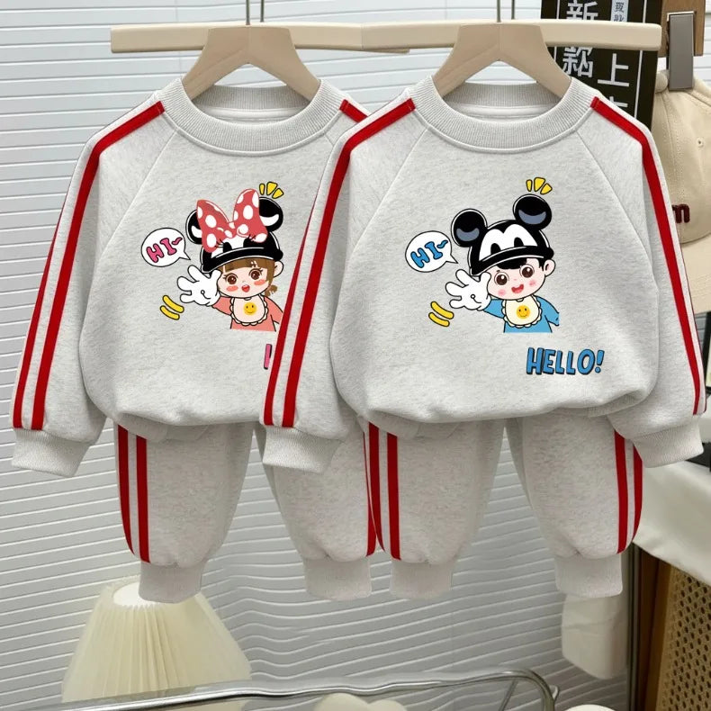 Ensemble Enfant Mickey Minnie - Sweat + Pantalon Disney Printemps