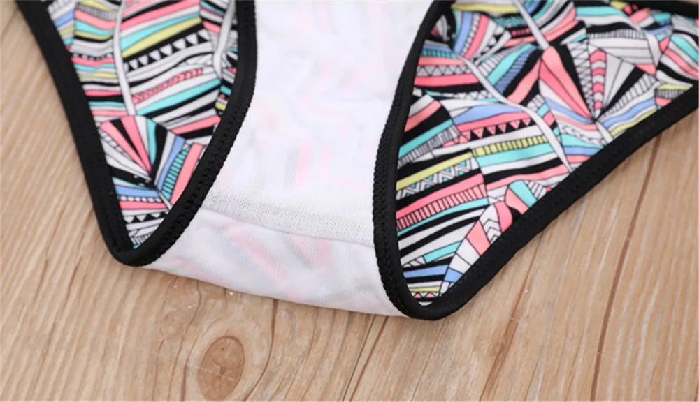 Bikini Fille 2 Pièces à Volants - Maillot de Bain Imprimé 7-14 ans