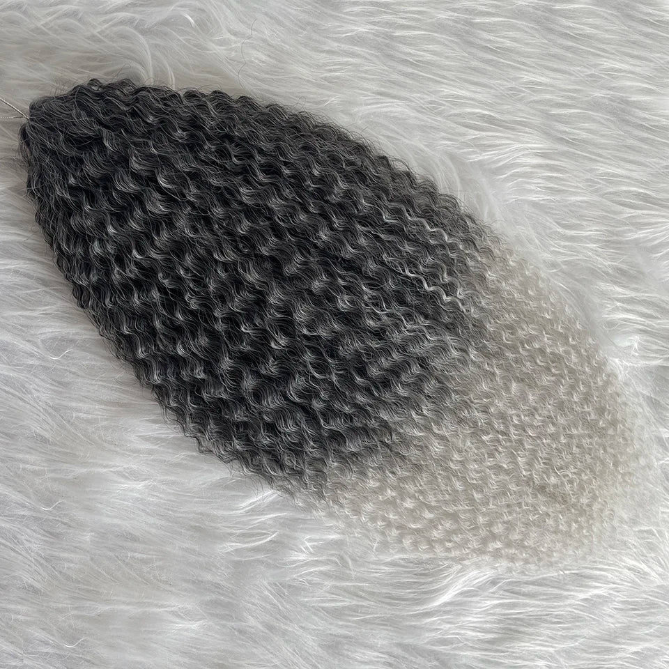 Extension Crochet Brazilian Braids Afro Curls - Mèches Tresses Synthétiques Kinky Curly Africaines Ombré Rose pour Femmes