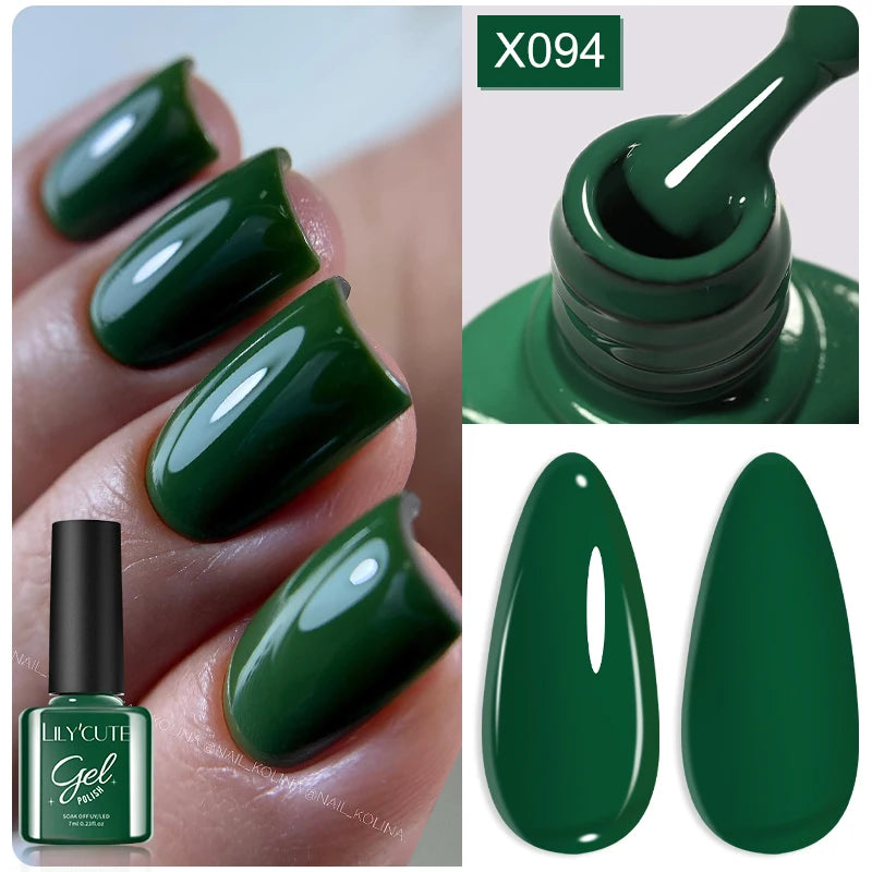 Vernis Gel LILYCUTE Ancora Red Automne Hiver - Semi-Permanent Soak Off UV LED Manucure Nail Art