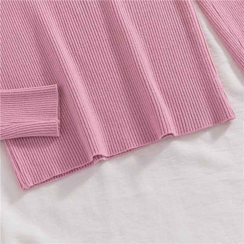 Pull Col Roulé Femme Automne Hiver 2024 - Cachemire Tricoté Doux Basique