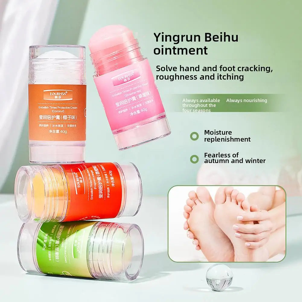 Stick Crème Pieds Anti-Crevasses - Réparation Talons Fendillés Exfoliation Peau Morte Adoucissant