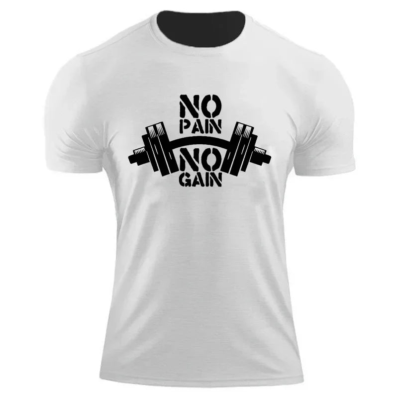 T-Shirt Homme 'No Pain No Gain' - Style Streetwear Harajuku Y2K