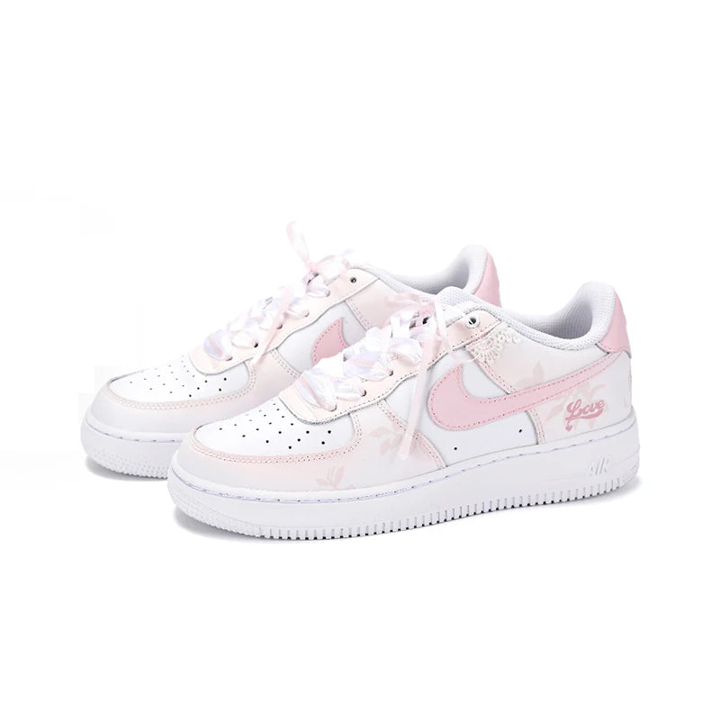 Sneakers Nike Air Force 1 Low Custom « Heartbeat » Dégradé Ruban Femme