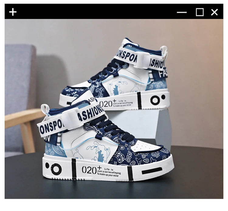 Baskets Montantes Enfant - Chaussures Sport Basketball Garçon Fille Casual Marche 26-37