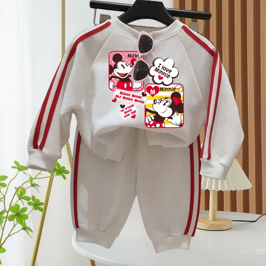 Ensemble Enfant Mickey Disney - Sweat Col Rond + Pantalon Printemps