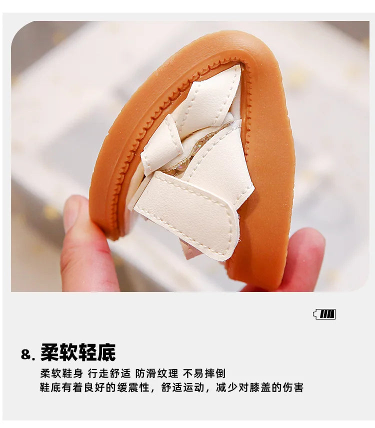 Sandales Fille Été Papillon - Chaussures Princesse Semelle Souple Bout Ouvert Mode Polyvalente