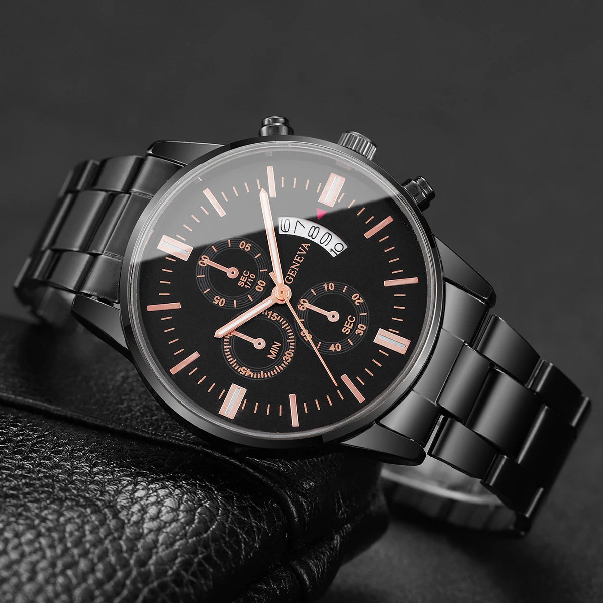 Montre Homme Business Luxury - Quartz Calendrier Élégant