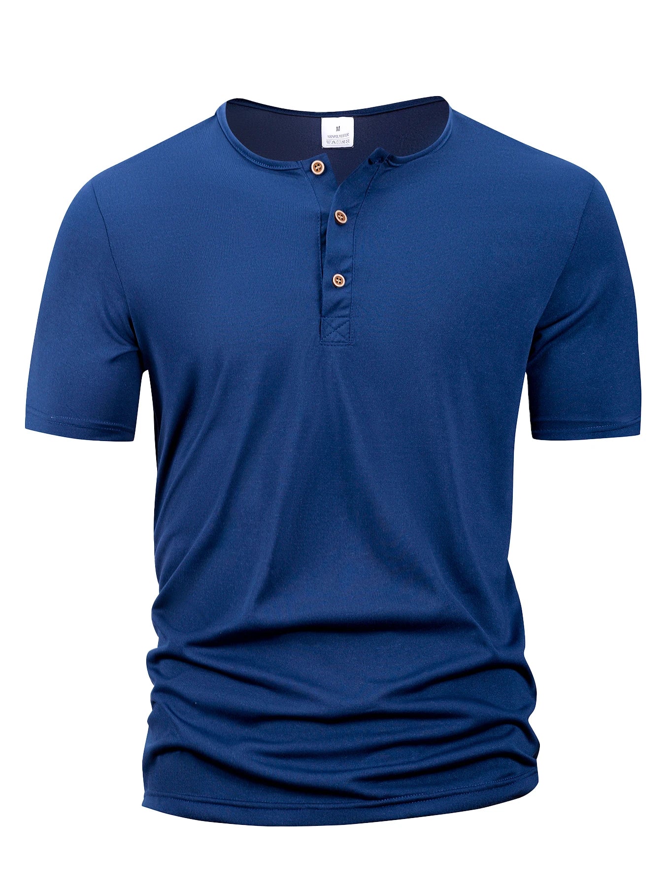 T-Shirt Homme Henley Col Boutonné - Slim Casual Sport Été