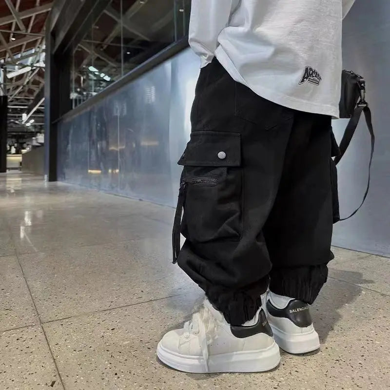 Pantalon cargo garçon streetwear - Style baggy décontracté