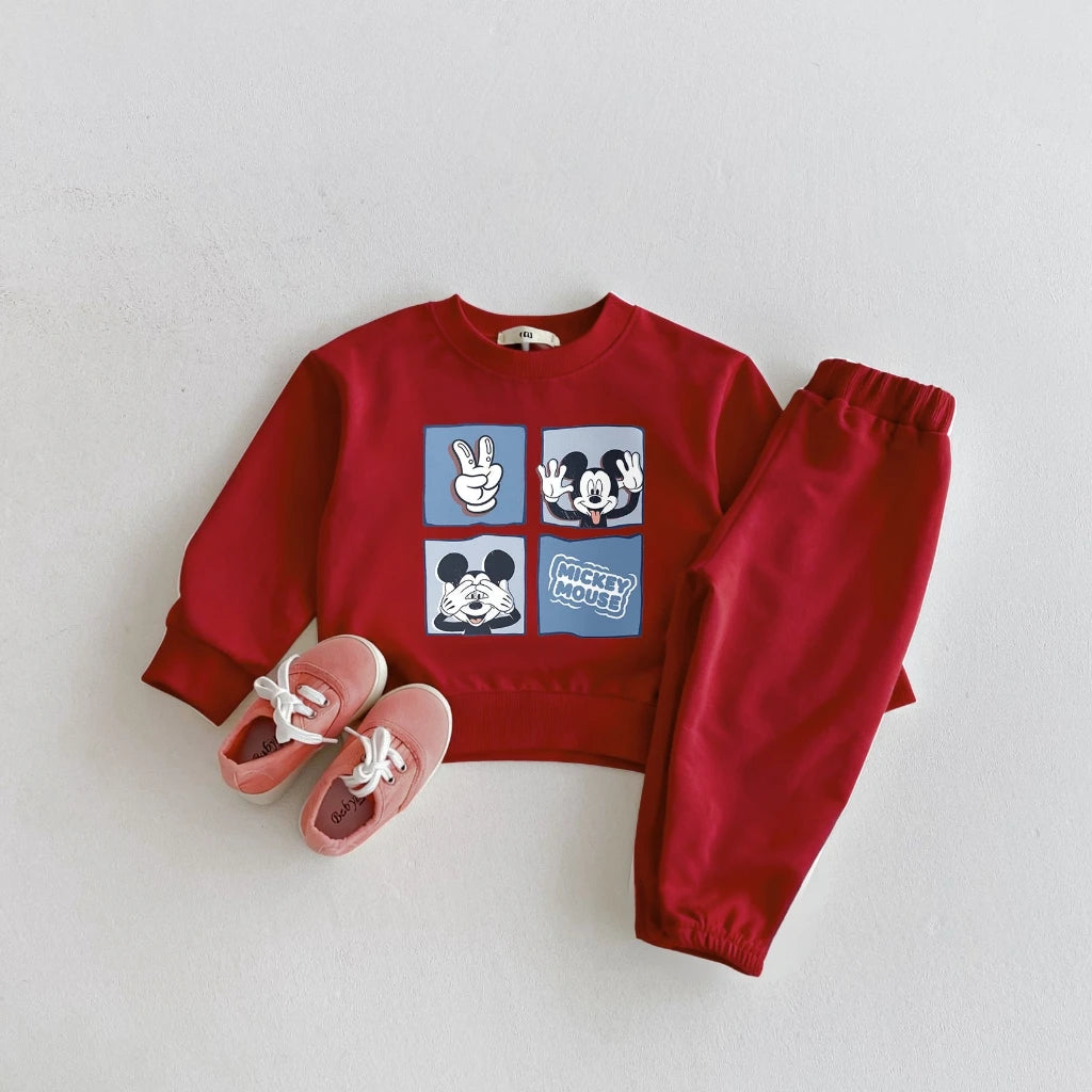 Ensemble Enfant Disney Mickey - Sweat Manches Longues & Pantalon Cartoon Fashion