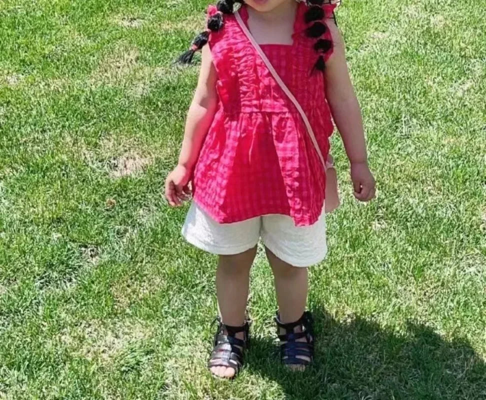 Ensemble 2 pièces fille été - Débardeur + Short uni