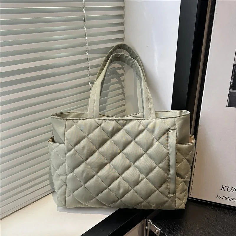 Sac Tote Rectangulaire Femme Style Coréen - Grande Capacité Épaule Travail Léger