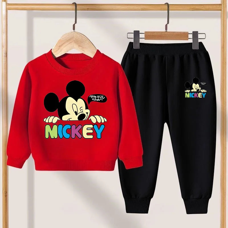 Ensemble Sweat à Capuche Mickey Disney - Survêtement Enfant Garçon 2 Pièces Automne Hiver