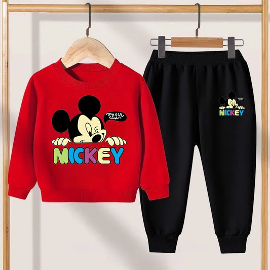 Ensemble Sweat à Capuche Mickey Disney - Survêtement Enfant Garçon 2 Pièces Automne Hiver
