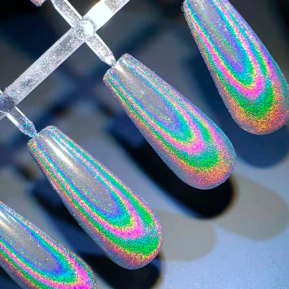 Poudre Ongles Holographique 0.2g Laser Chrome Aurora Sirène Pigment Poudre Poussière Manucure Nail Art Décorations